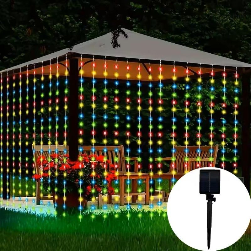 LED Solar Curtain Lights Outdoor