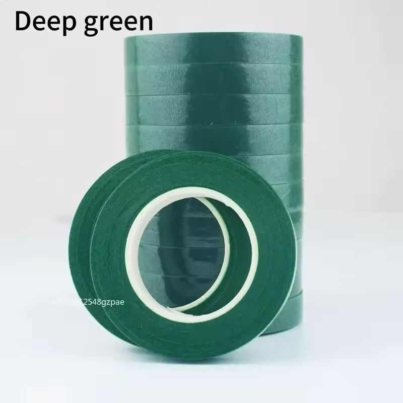 Green Floral Stem Tape โ Self-Adhesive Bouquet Wrapping Tape for Flower Arrangements (1โ10 Rolls)