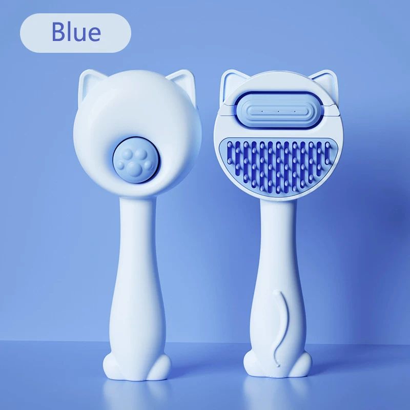Pet Steam Massage Brush – Soft Round-Head Grooming Comb for Dogs & Cats