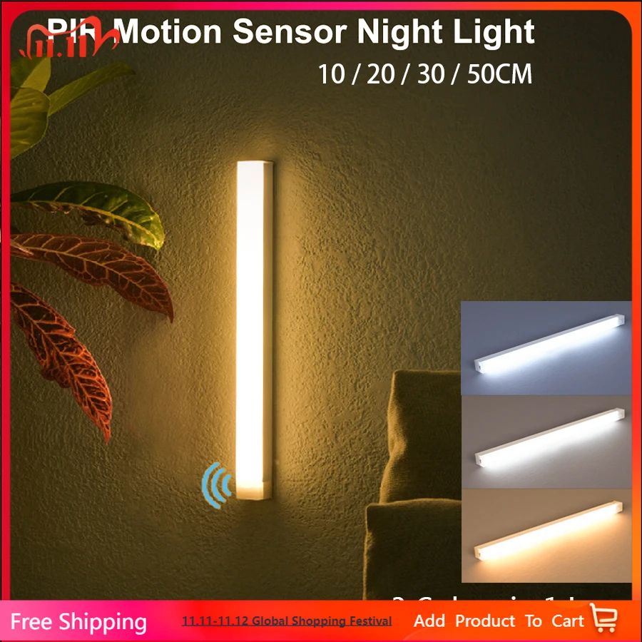 USB Rechargeable Wireless LED Bar Light with Motion Sensor M | Inspire ...