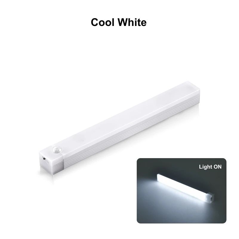 USB Rechargeable Wireless LED Bar Light with Motion Sensor Magnetic Cabinet Night Lamp