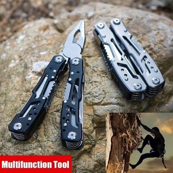 15-in-1 Multi-Tool Folding Pliers – Creative Outdoor Camping Survival Tool with Nylon Carry Bag