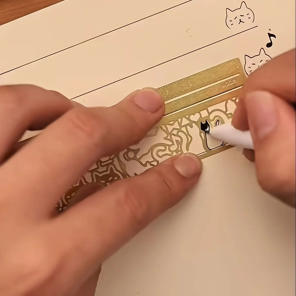 Fat Cat Ruler Patterns Three-in-One Cat Lover Template Ruler – Cute Cat Stencil Boo | Inspire ...