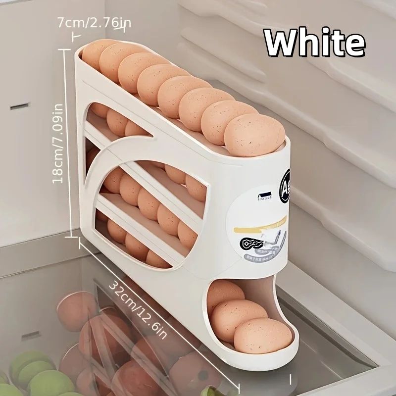 3 Tier Rolling Egg Storage Container for Fridge
