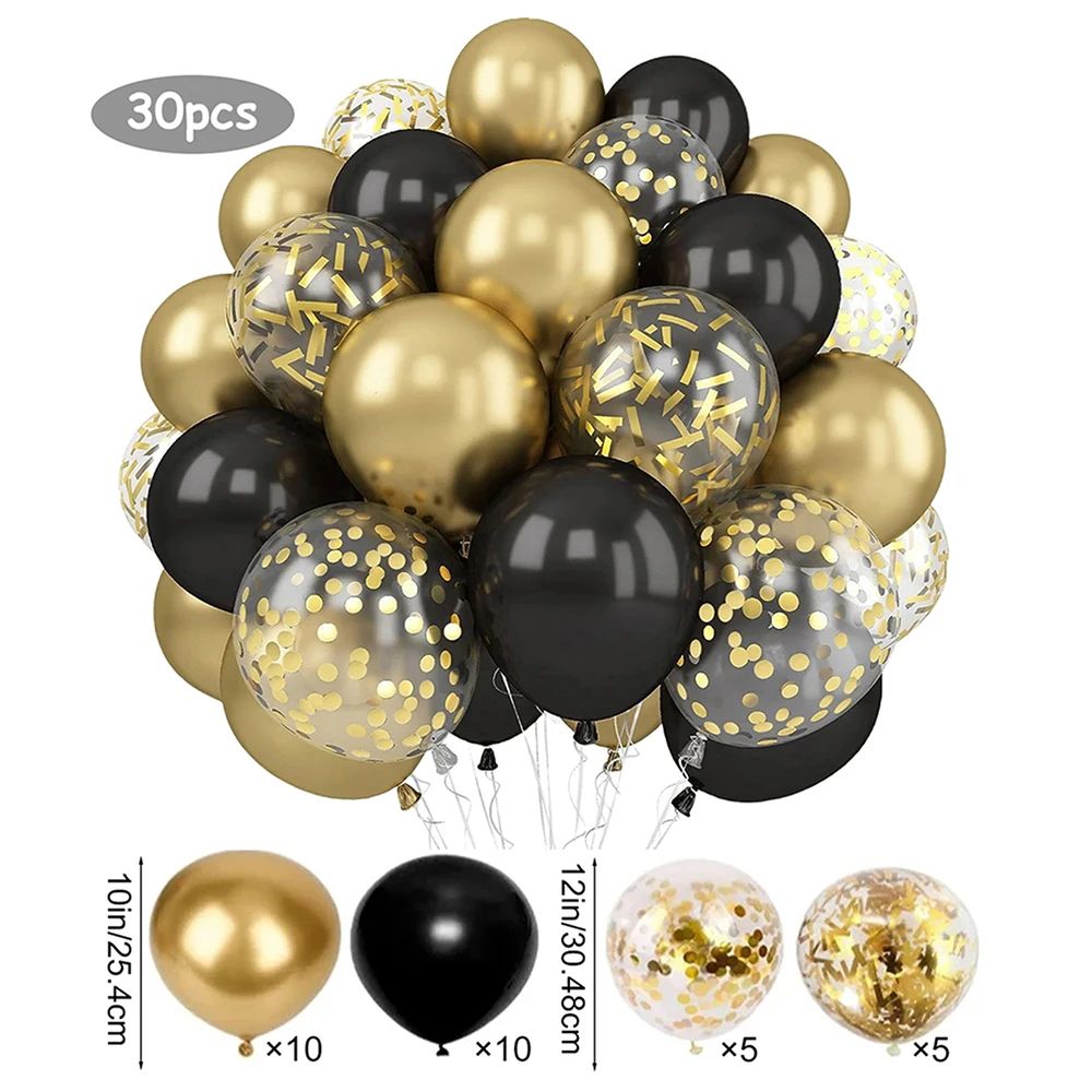 White and Gold Party Balloon Set