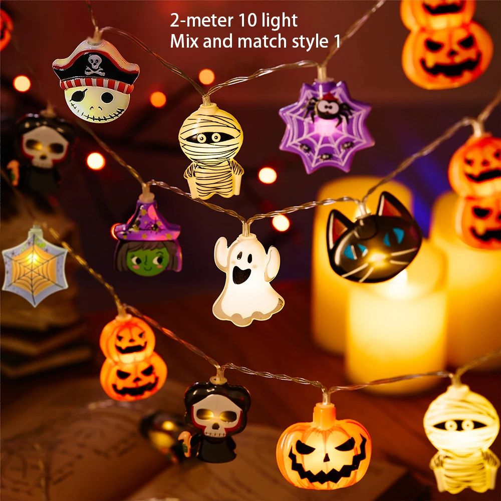 Halloween Pumpkin Bat LED Light String