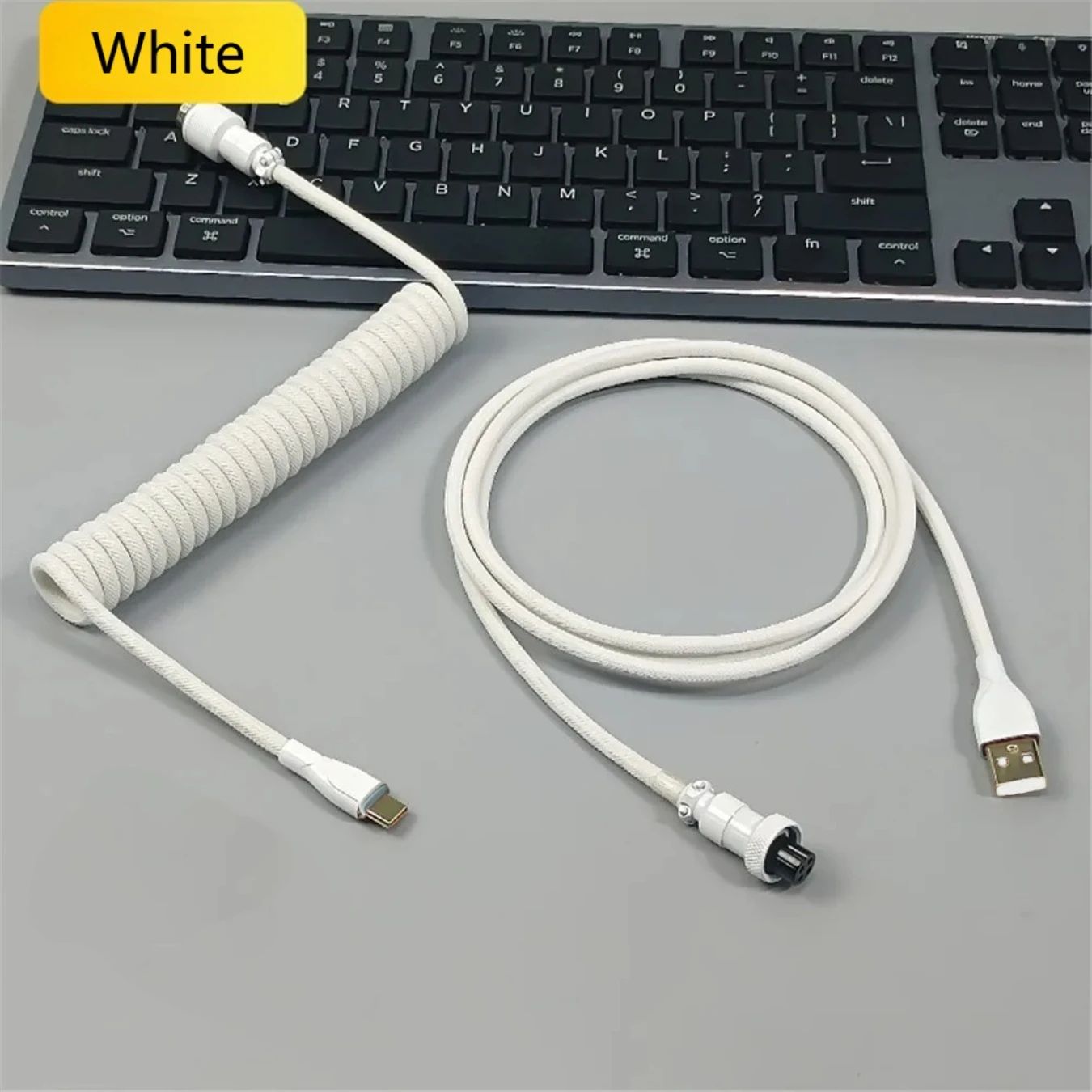 Coiled Aviator Keyboard Cable USB C