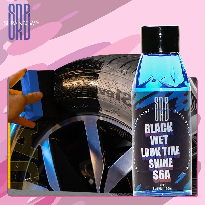 Black Wet Look Tire Shine Spray