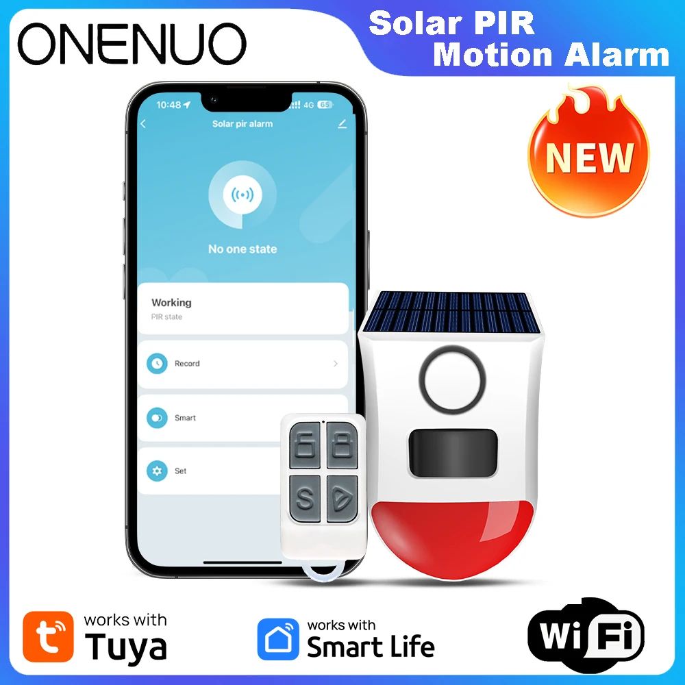 Solar WiFi PIR Siren Alarm