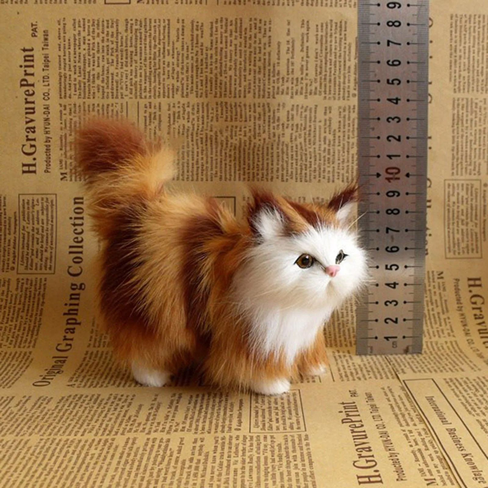 Realistic Plush Cat Toy