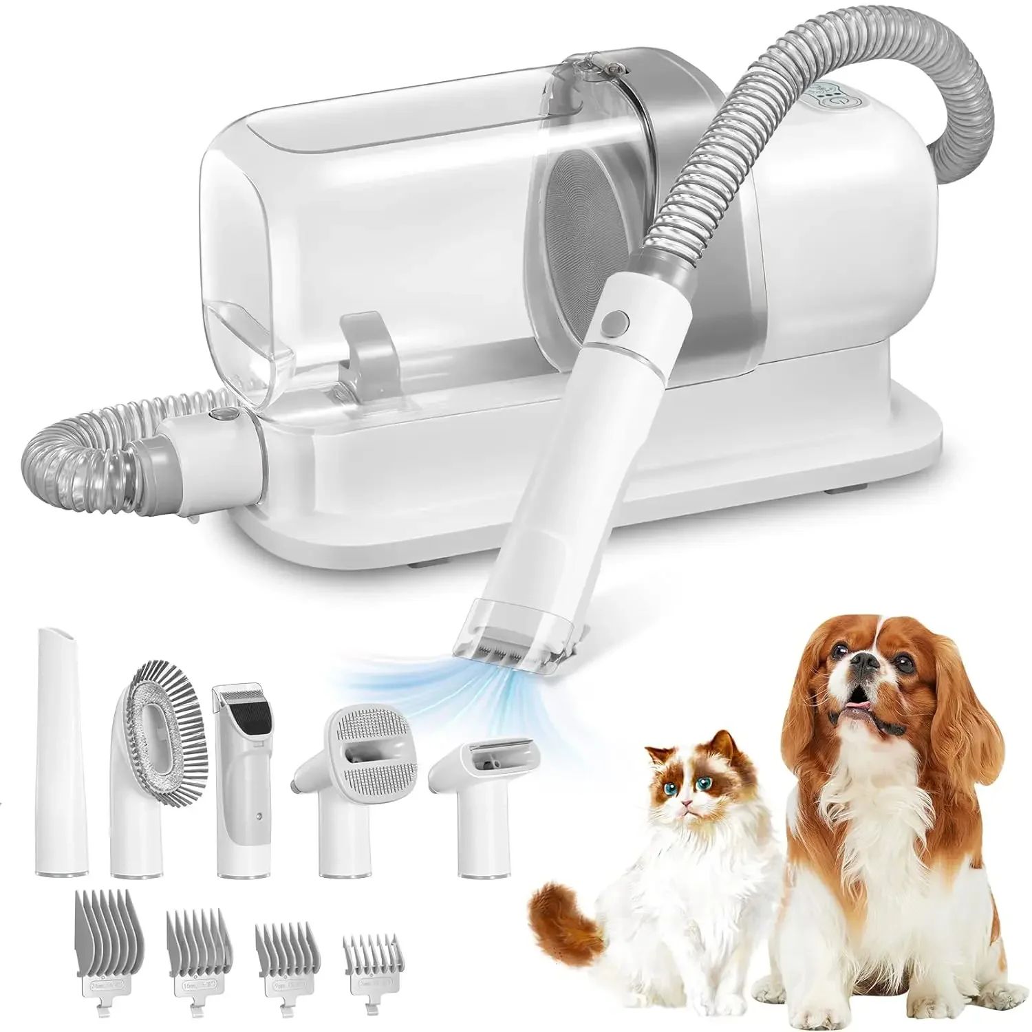 Dog Grooming Vacuum & 2.3L Pet Hair Removal Grooming Kit