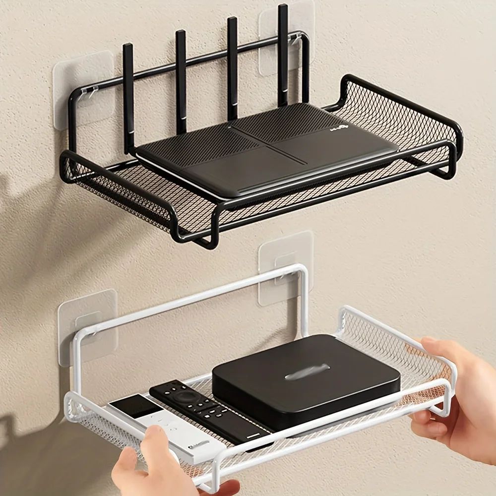 Internet Router Corner Shelf Wall Mounted Router Storage Shelf | Inspire Uplift