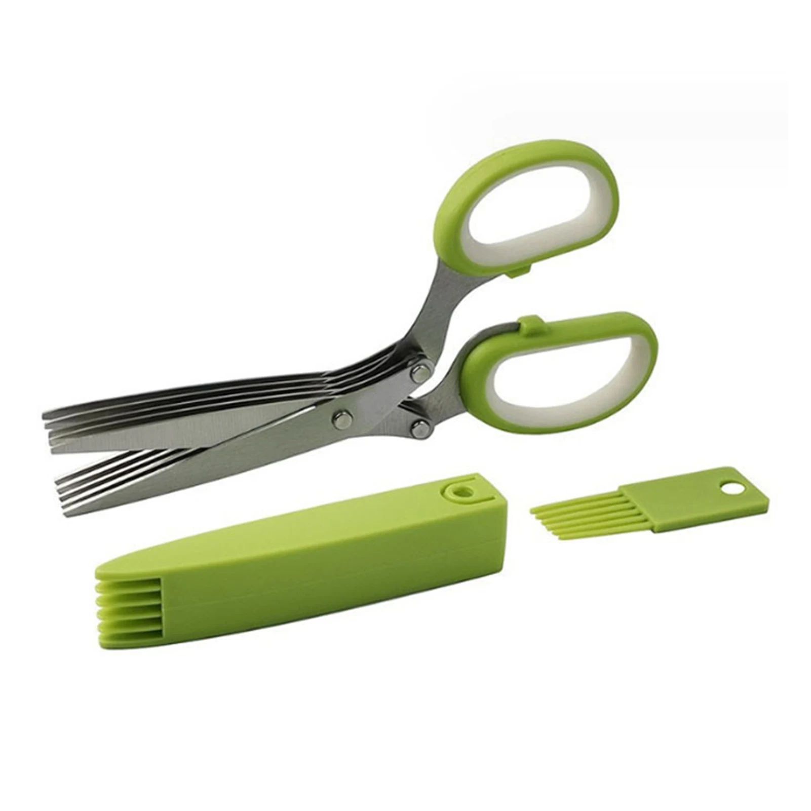 5-Layer Multifunctional Kitchen Herb and Vegetable Scissors