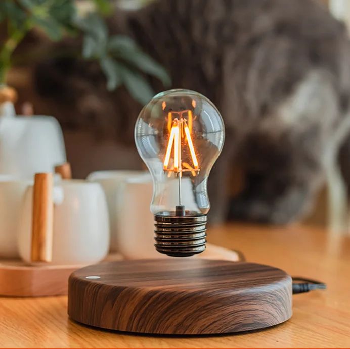 Magnetic Levitation Floating LED Lamp Glass Bulb Desk Decoration