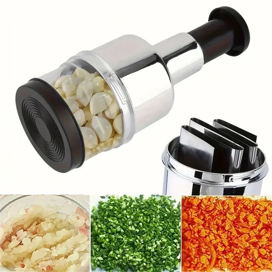 304 Stainless Steel Manual Garlic Press Chopper