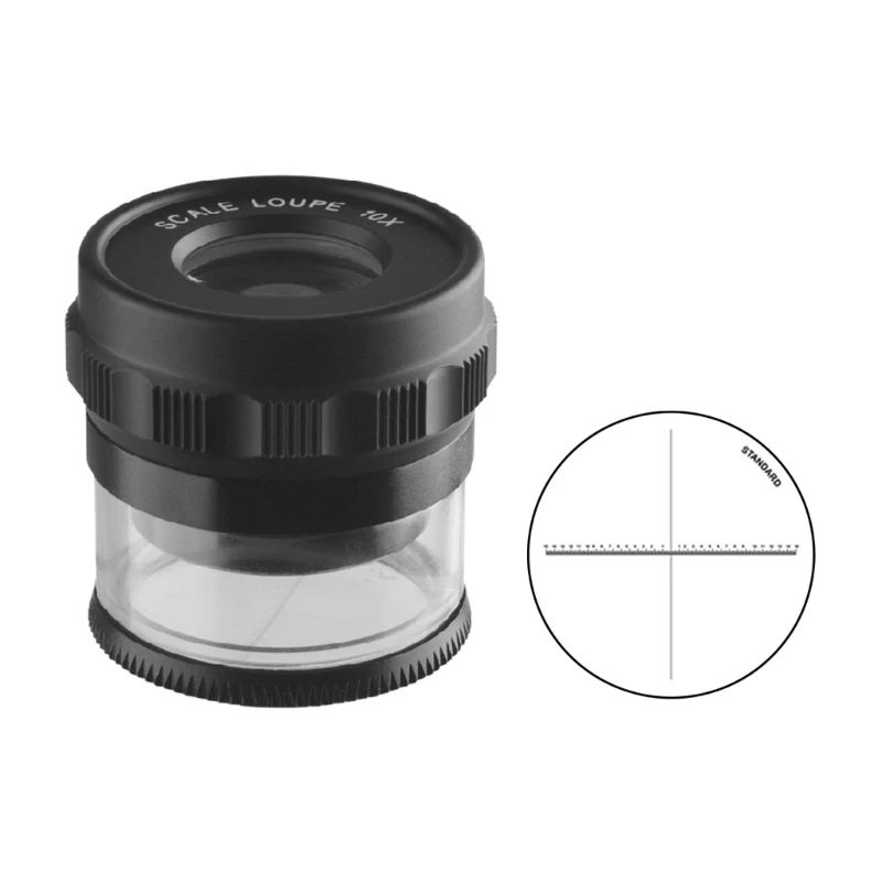 10X Handheld Magnifying Loupe with Scale