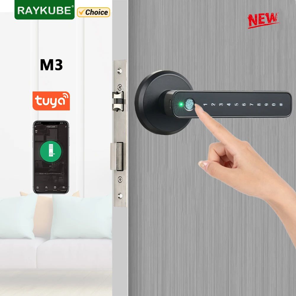 Smart Fingerprint Door Lock with Tuya App Remote Access