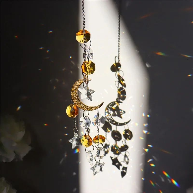 Crystal Rainbow Sun Catcher Glass Prism Hanging Decor