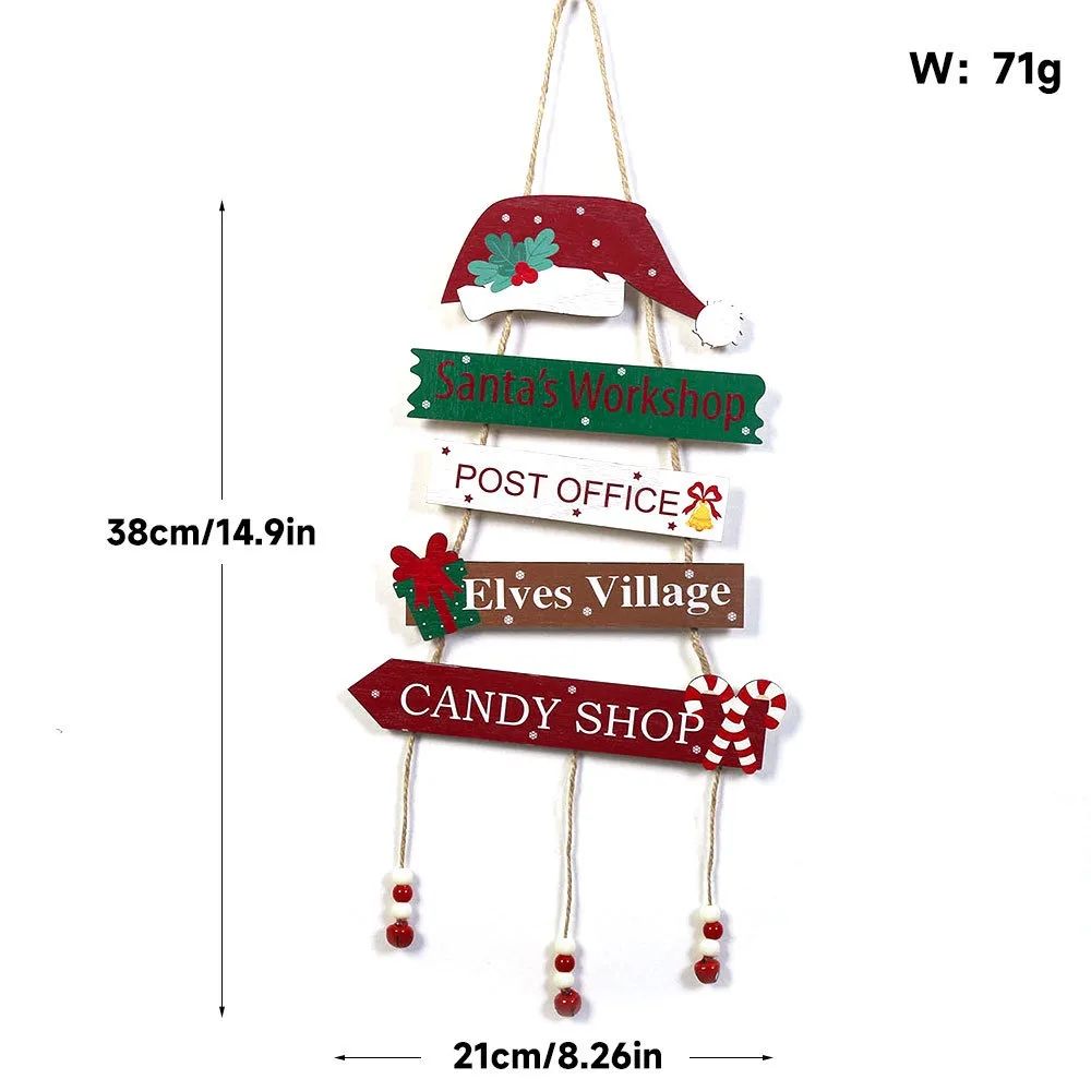 Christmas Wooden Hanging Ornament Merry Christmas Tree Pendant