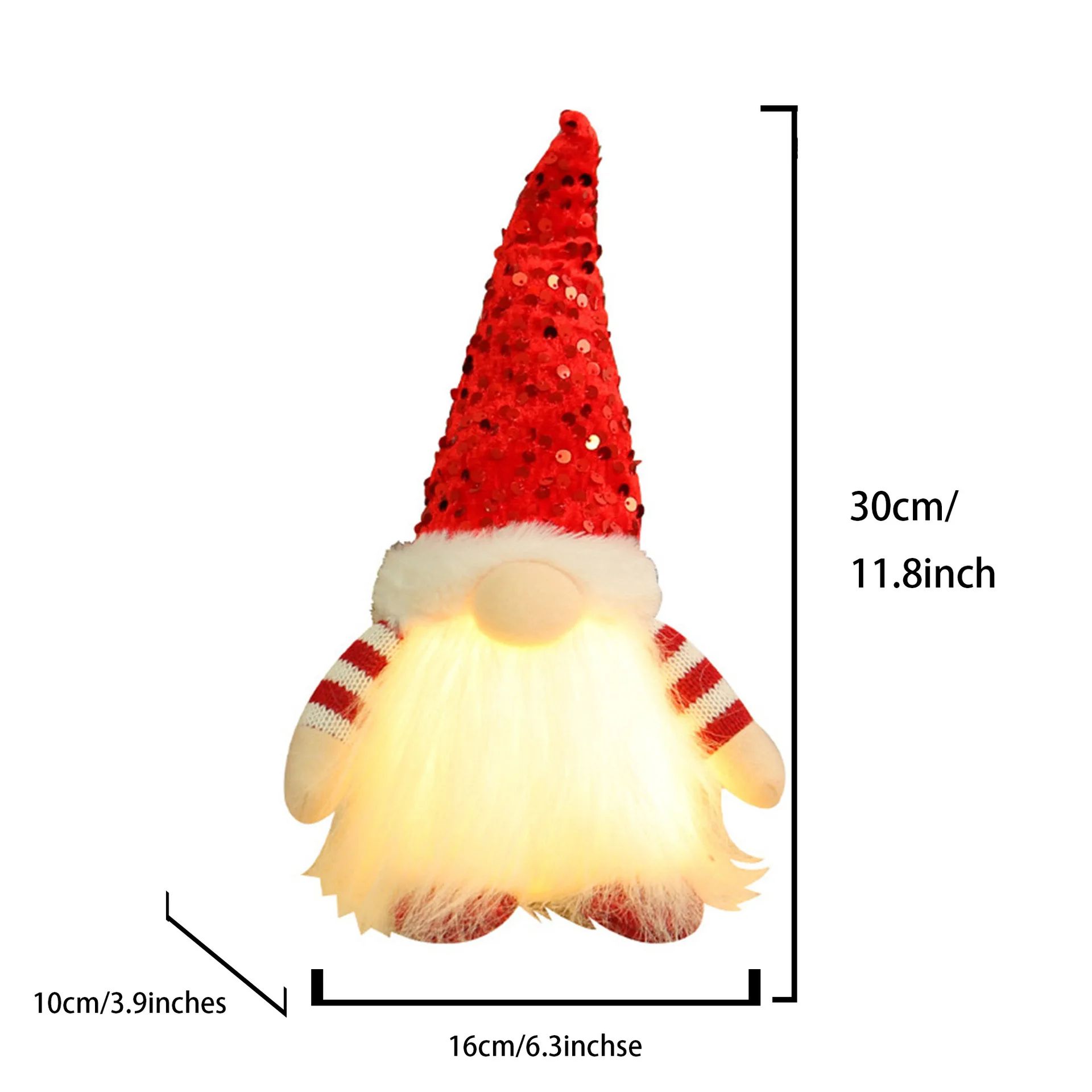 30cm Santa Claus Plush Doll Christmas Decoration