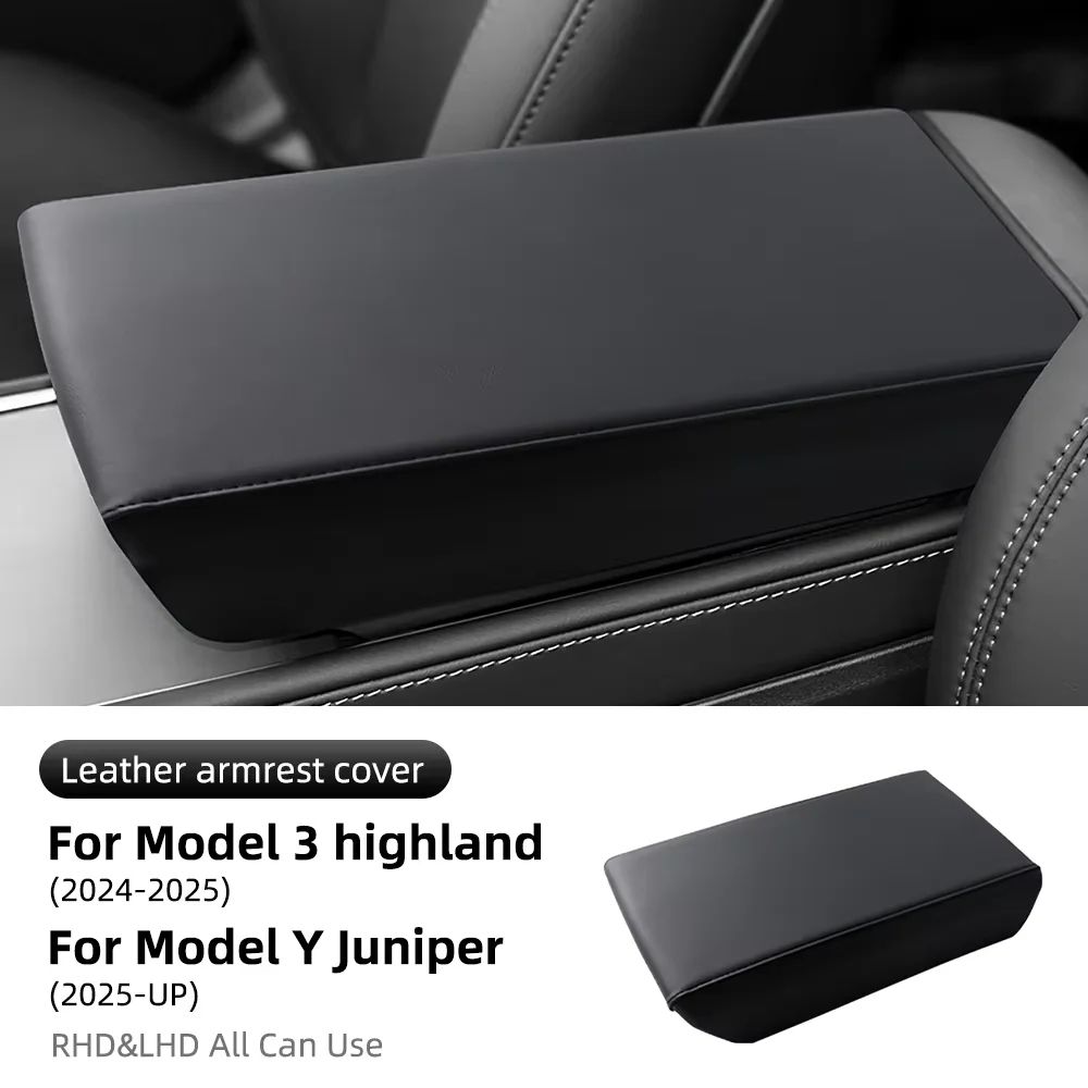 Tesla Model 3 Y Leather ABS Armrest Cover Lid
