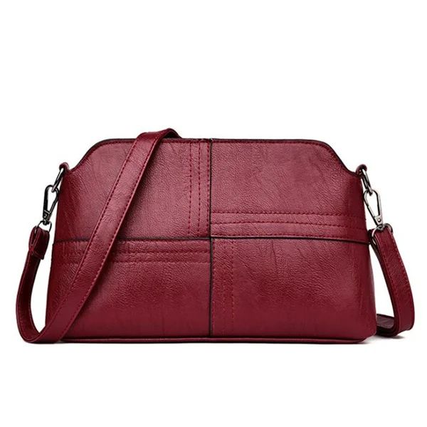 Vintage PU Leather Womens Messenger Bag Stylish Small Shoulder Handbag