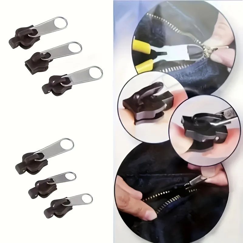 6 Piece Instant Zipper Repair Kit Universal Replacement Set