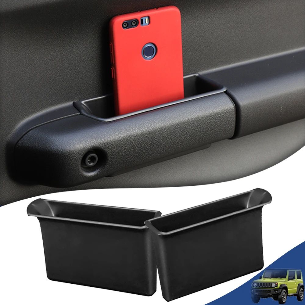 Car Door Inner Armrest Storage Box with Phone Holder for Suzuki Jimny