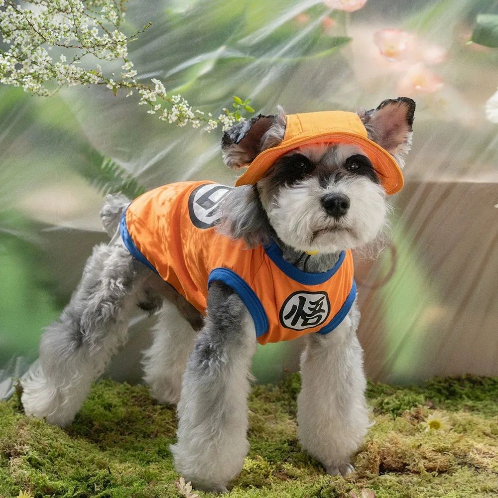 Goku Style Summer Pet Vest for Small Dogs and Cats