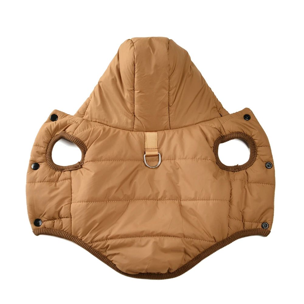 Warm Fleece Dog Hoodie Coat with D Ring