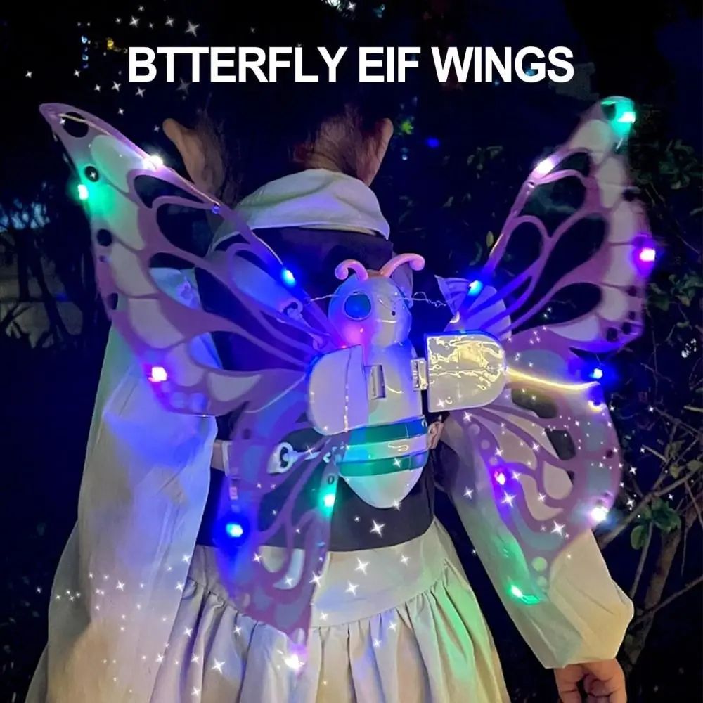 LED Light Up Fairy Wings for Girls Kids Costume