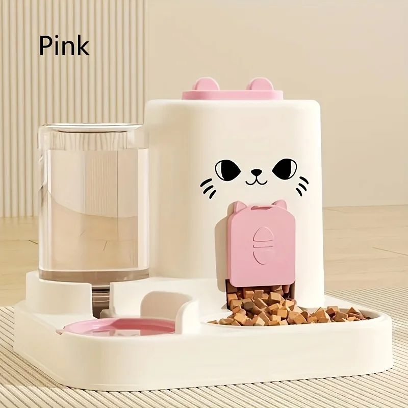 Large Capacity Pet Feeder with Automatic Water Dispenser