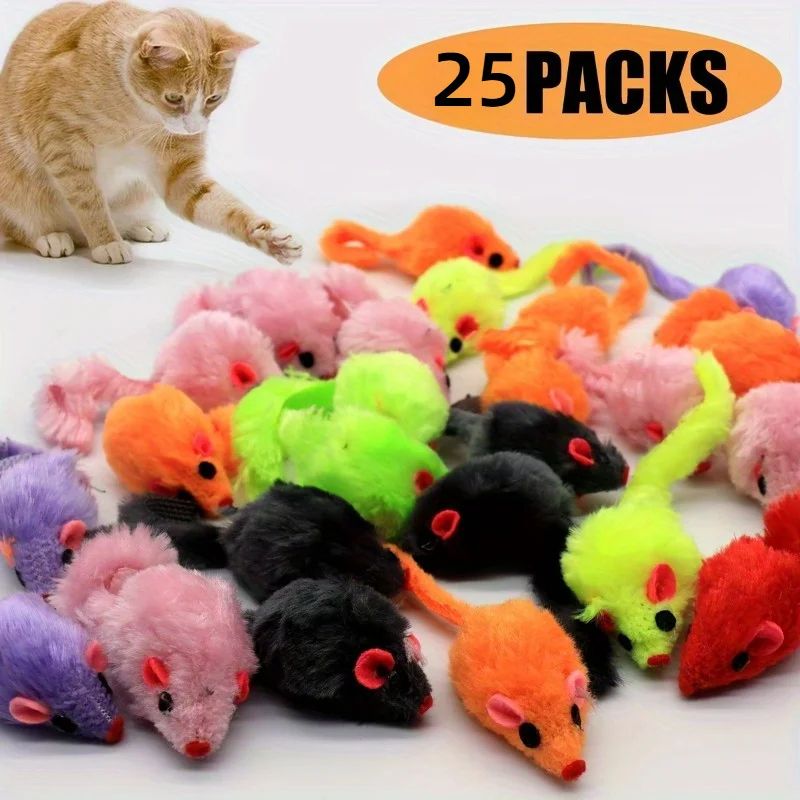 Plush Mouse Cat Toy Set