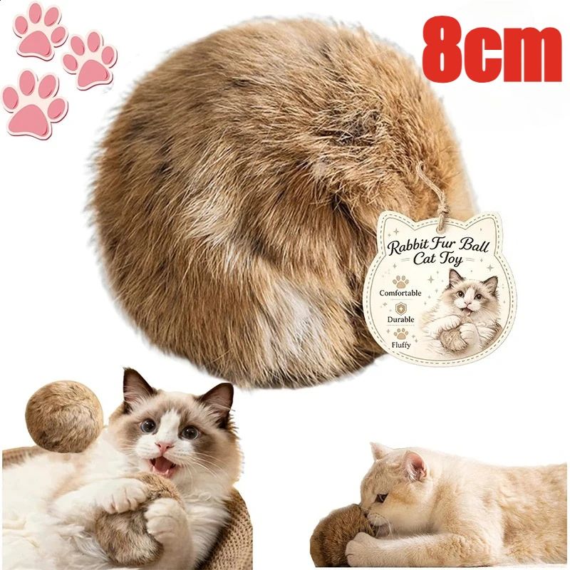 3PCS Catnip Plush Fur Ball Cat Toys
