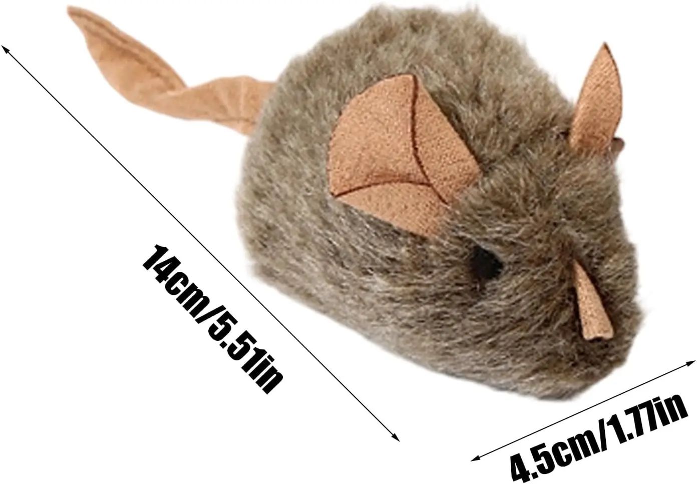 Interactive Plush Mouse Cat Toy Set with Squeaky Sound