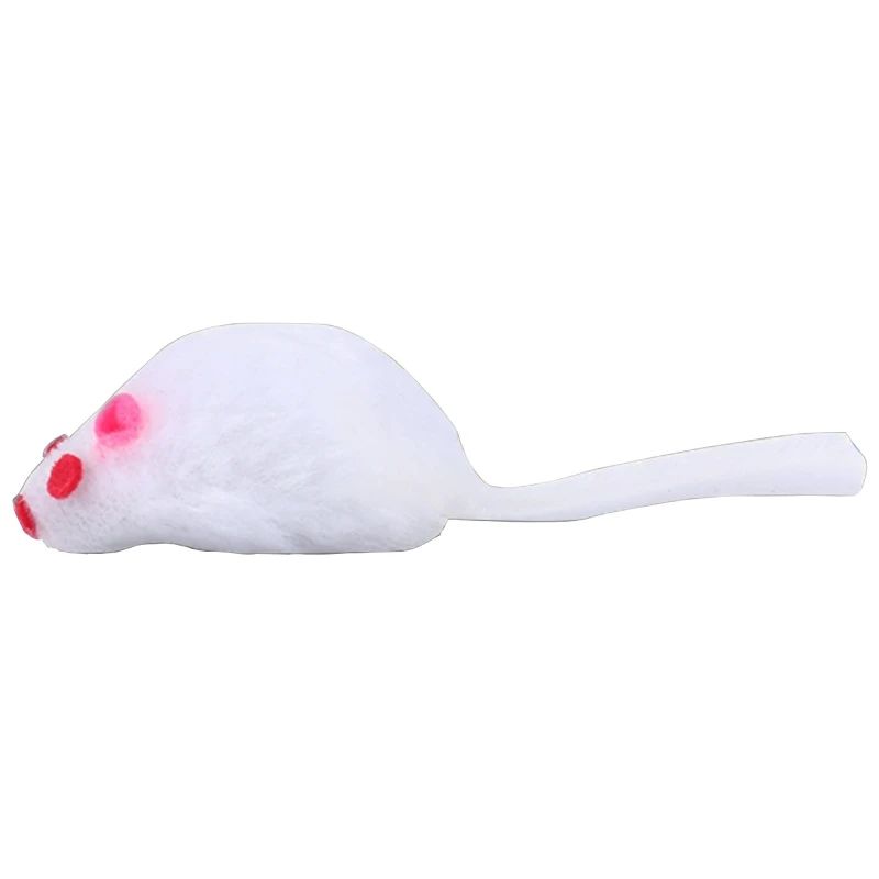 Interactive Plush Mouse Cat Toy with Rattle