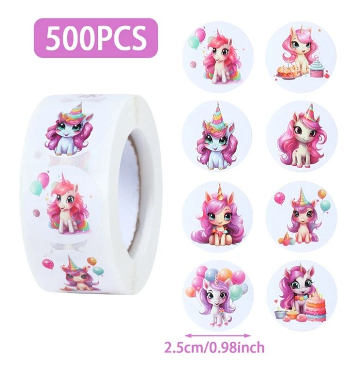 Unicorn Reward Stickers Roll for Kids and Crafts