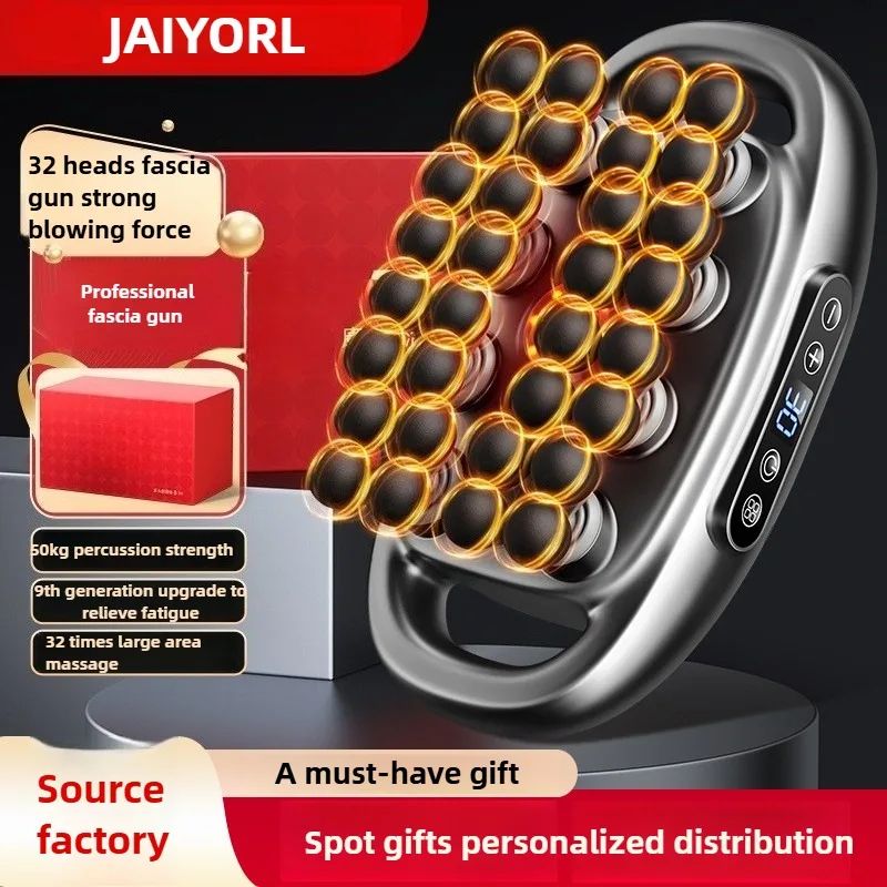 32 Head Deep Tissue Massage Gun with Red Light Therapy