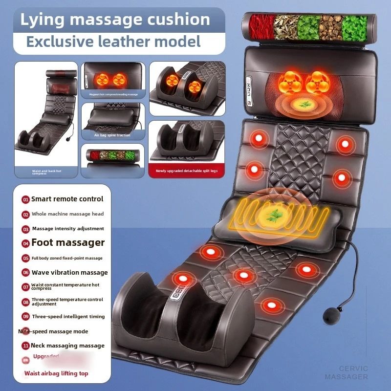 Full Body Massage Pad with Heat and 10 Zone Vibration