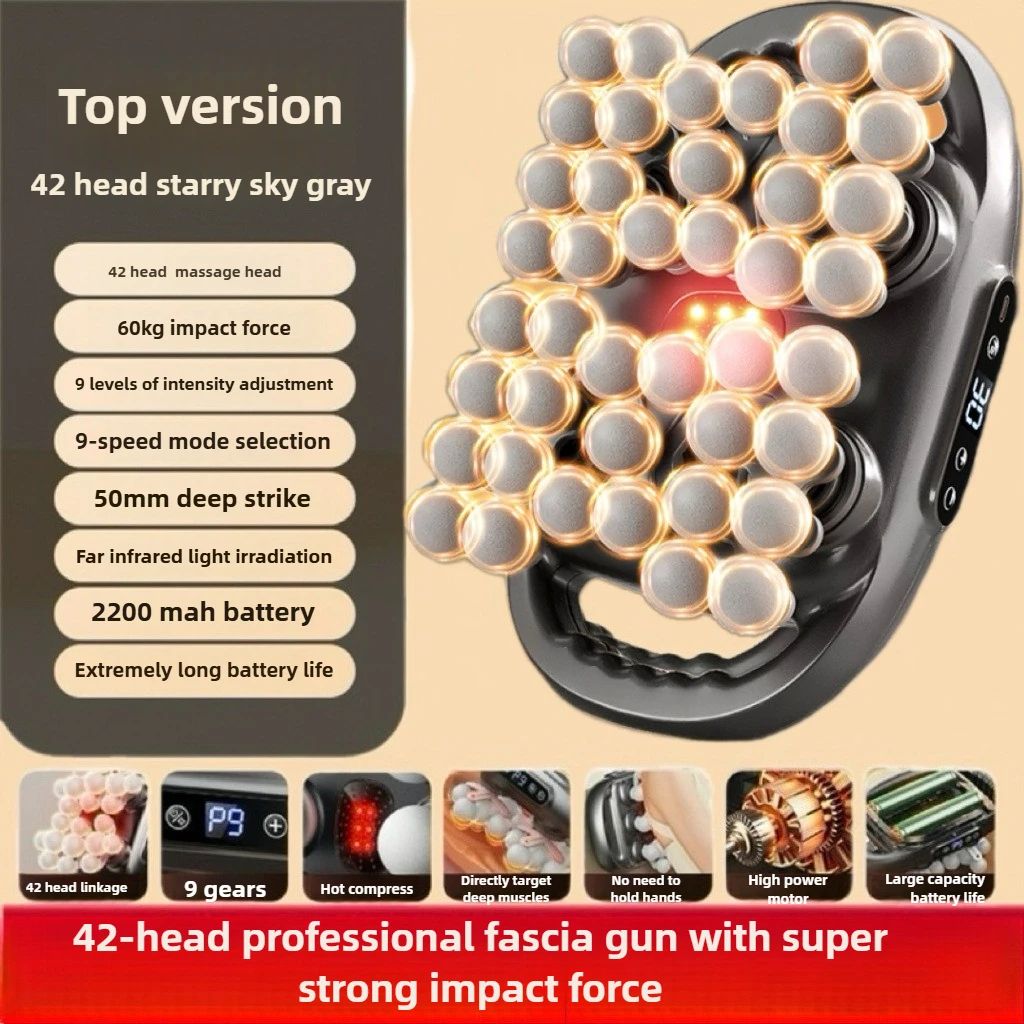 42 Head Deep Tissue Massage Gun for Full Body Relief