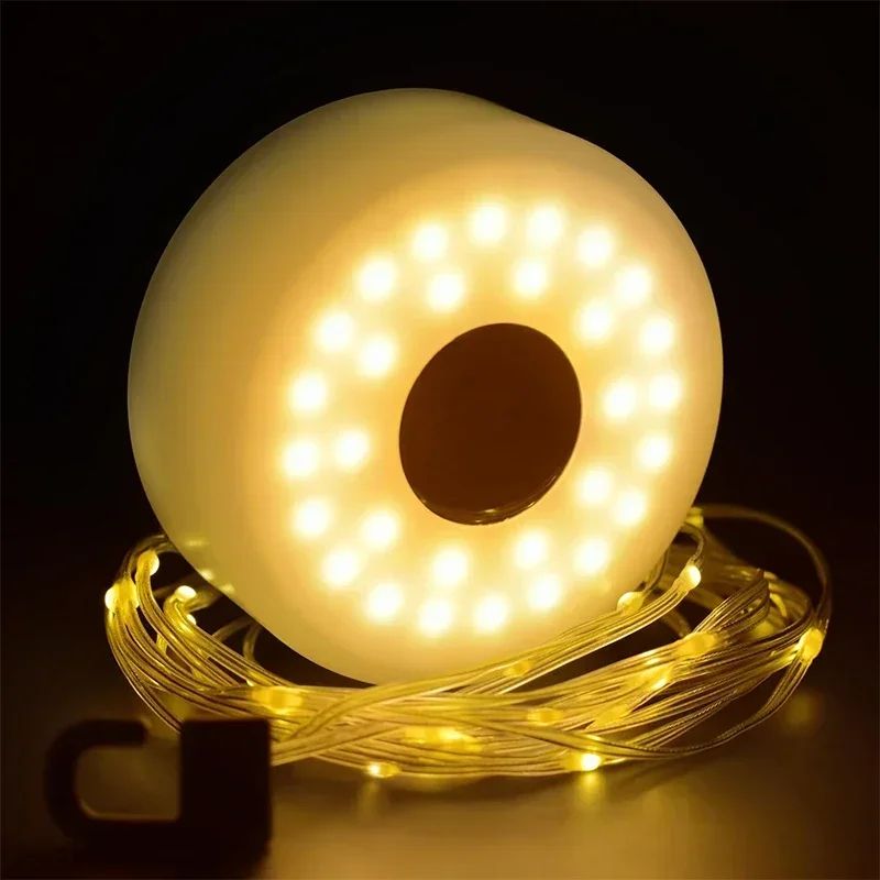 8M LED Camping Lamp Strip Waterproof Retractable Outdoor String Light