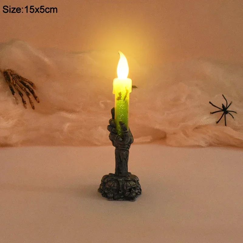 Halloween LED Ghost Candle Light Decorative Lamp