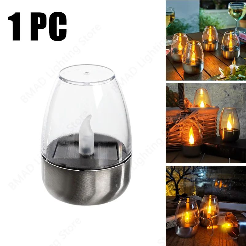 Solar Powered Waterproof Flameless LED Garden Candles