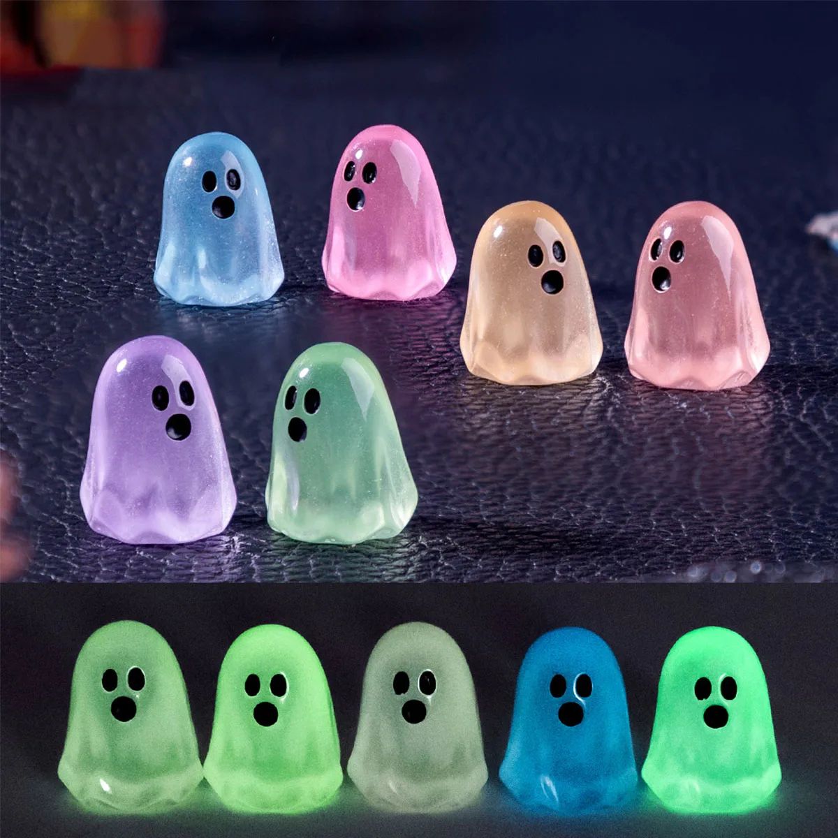 Glow in the Dark Mini Ghost Figures Set
