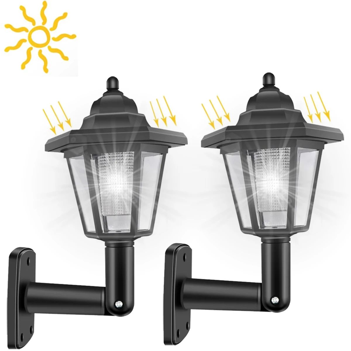 SolarGlow Outdoor Decorative Wall Lights