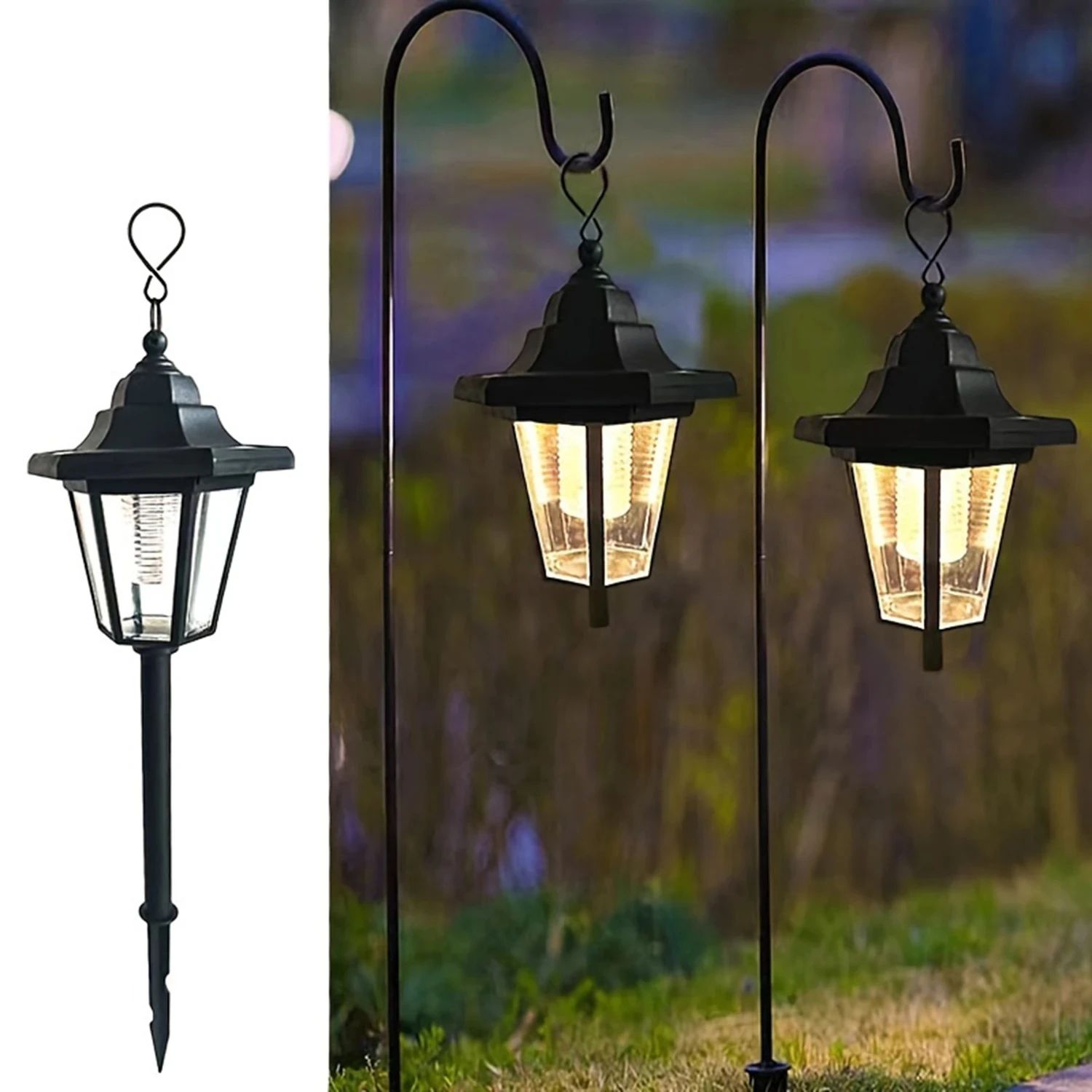 Vintage Hexagon Solar Pathway Lights