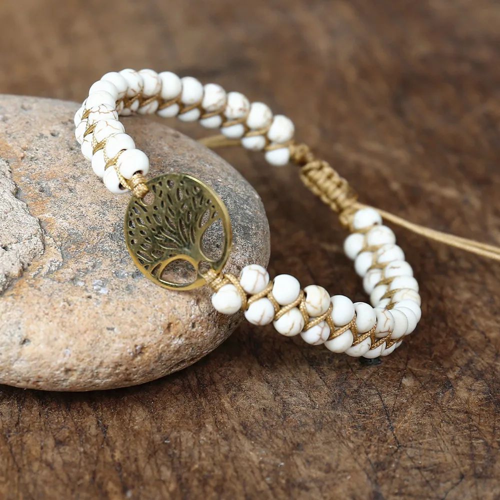 Tree of Life Jasper Beaded Bracelet