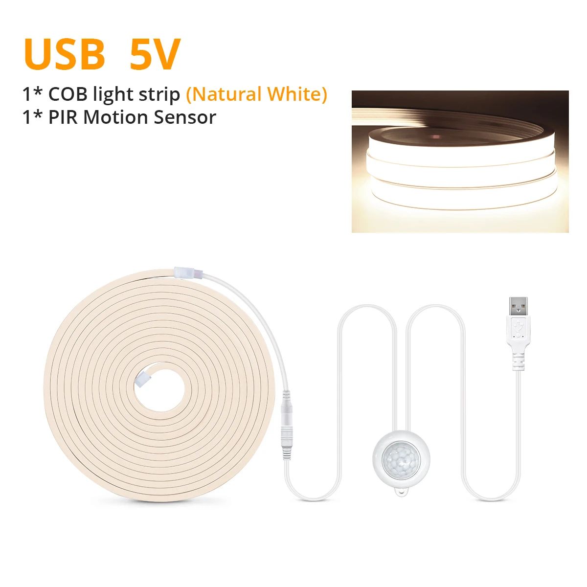 Motion Sensor COB LED Neon Strip Light