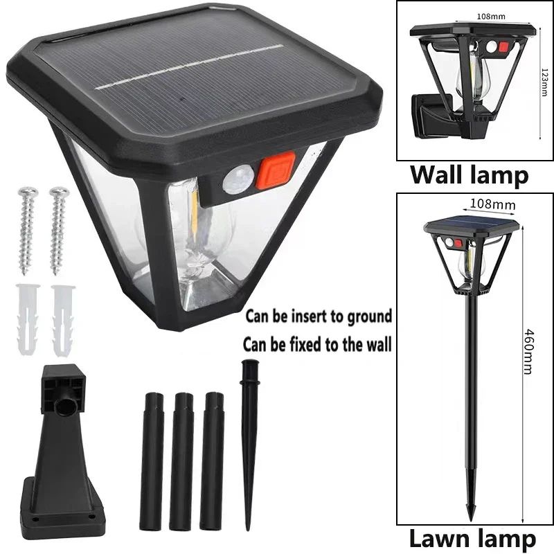 Solar Motion Sensor Tungsten LED Outdoor Wall Light