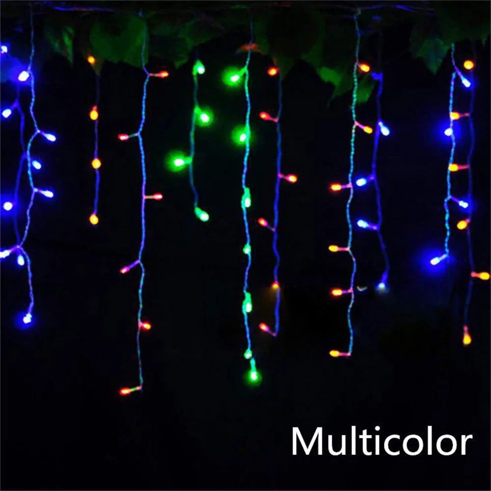 Outdoor LED Waterfall Curtain String Lights for Holiday Decor